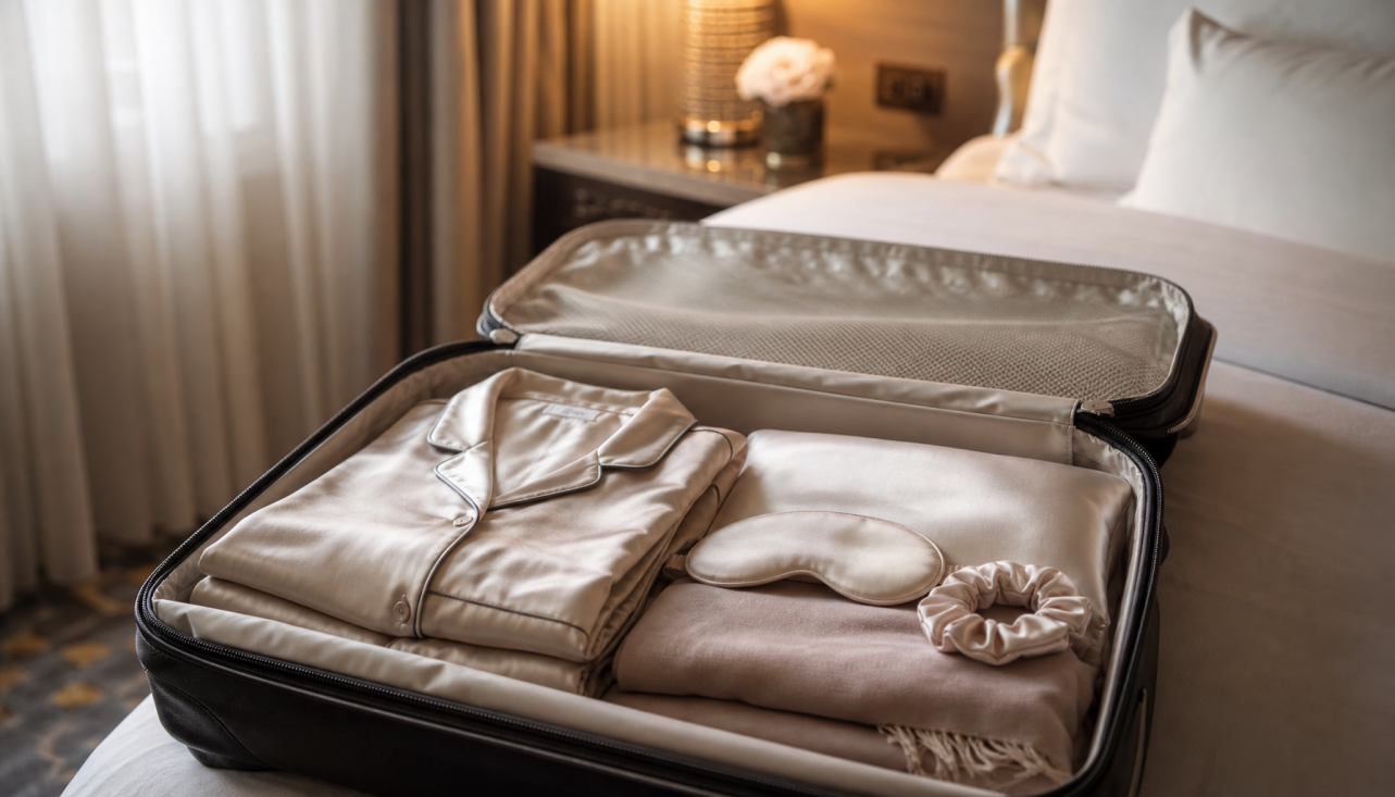 travel friendly silk wellness sleep kit