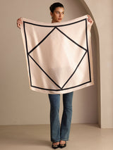 [Beige Square] SilkSilky  Scarf 004