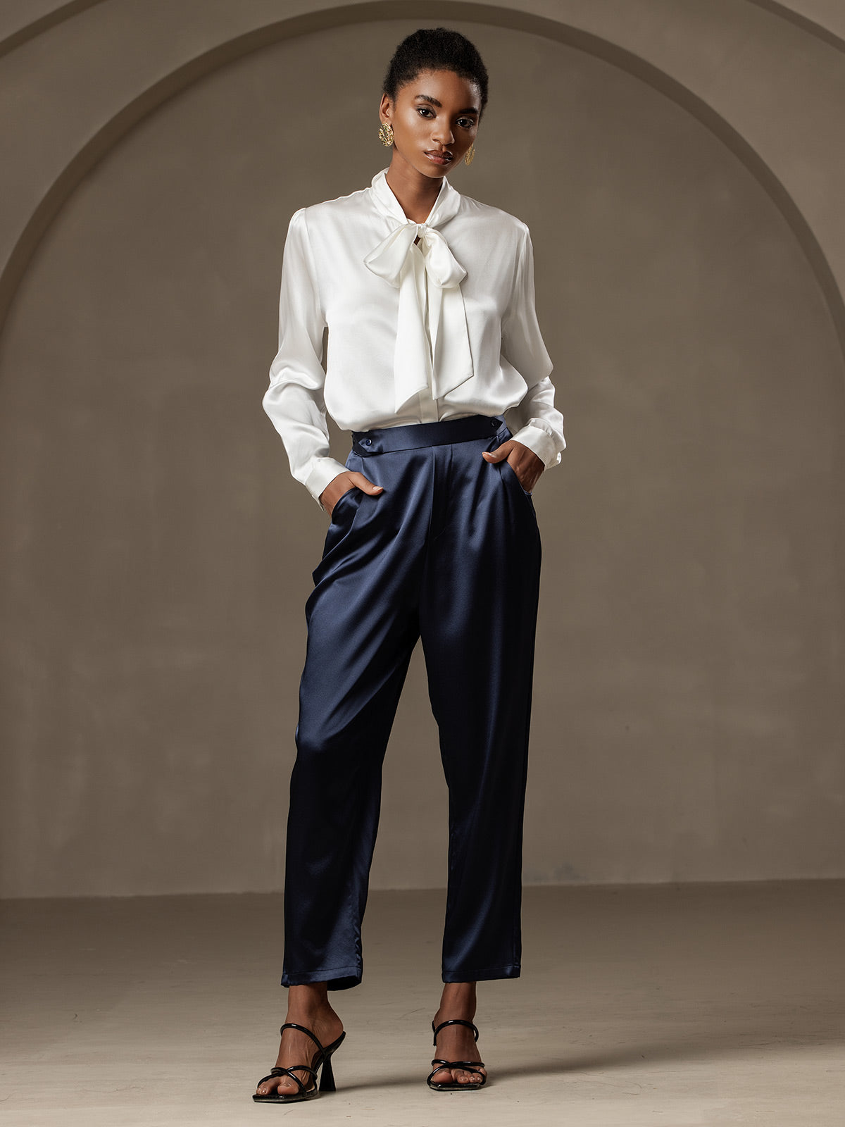 [Dark Blue] SilkSilky  Women's Pants 001
