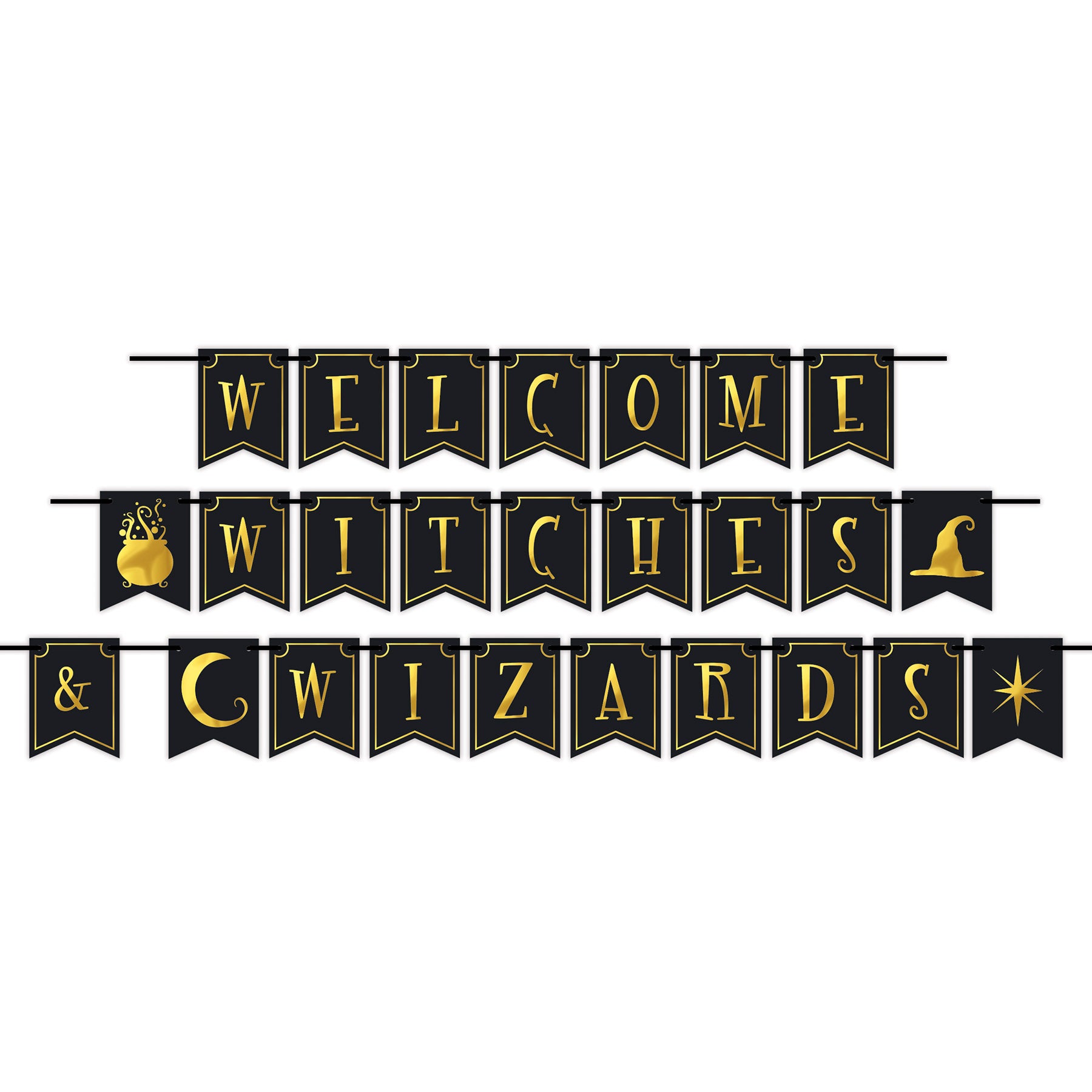 Foil Welcome Witches & Wizards Streamer