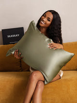[Olive Green] SilkSilky  22Momme Pillowcase 003