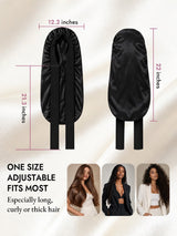 [Black] SilkSilky Sleep Cap 004