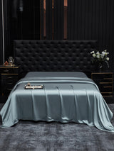 [Grayish Blue] SilkSilky  22Momme Duvet Covers 001