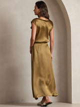 [Brown] SilkSilky  Skirt 004
