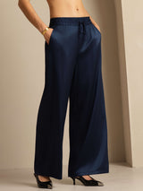 [DarkBlue] SilkSilky 19Momme Silk Womens Pants 004