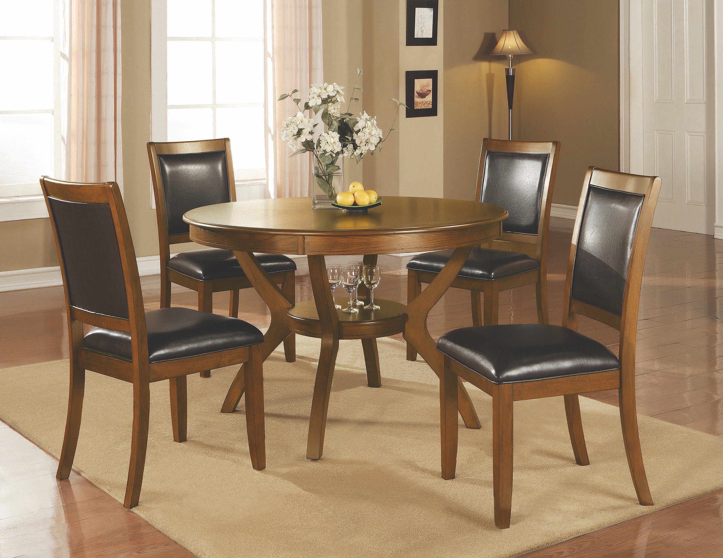 Nelms Table With Shelf Deep Brown