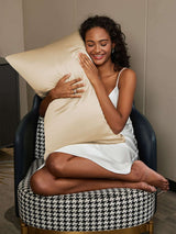 [Beige] SilkSilky  22Momme Pure Silk Pillowcase 002