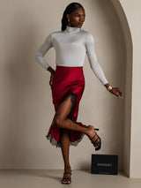 [Light Gray] SilkSilky  Long Sleeve Turtle Neck Women's T-Shirt 006