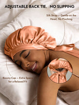 [Coral Pink] SilkSilky  Sleep Cap 004