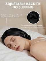 [Black] SilkSilky  Sleep Cap 005