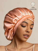 [Coral Pink] SilkSilky  Sleep Cap 001