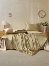 [Beige+Khaki] SilkSilky  22Momme Bedding Set 002