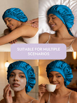 [Teal] SilkSilky  Sleep Cap 006