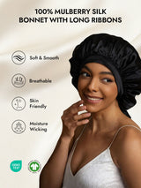 [Black] SilkSilky  Sleep Cap 002