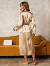 [Champagne] SilkSilky  Long Sleeve Women's Robe 002