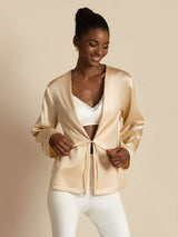 [Champagne] SilkSilky  Long Sleeve Women's Outerwear 005