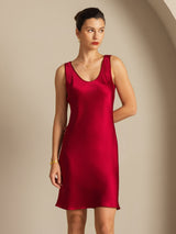 [Wine] SilkSilky  Sleeveless Dress 007