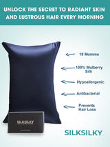 [Dark Blue] SilkSilky Pillowcase 003