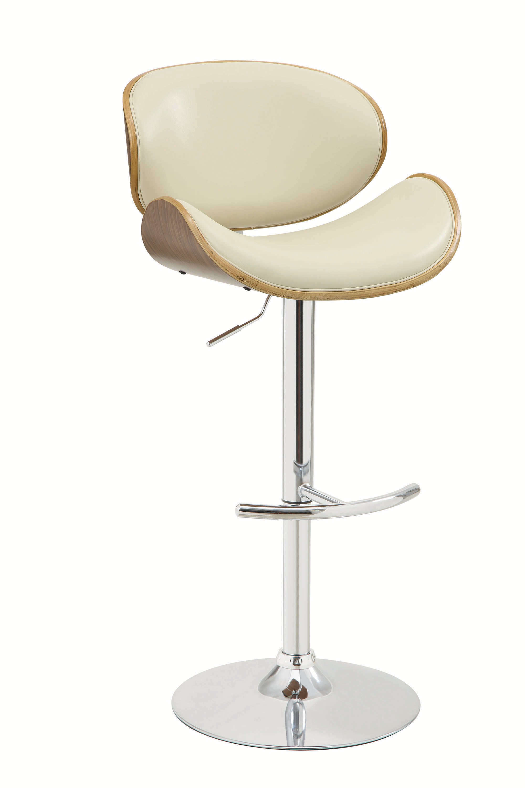 Coaster Home Furnishings 130505 Adjustable Bar Stool Ecru and Walnut Wood