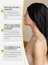 [Black] SilkSilky  Sleep Cap 008