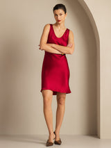 [Wine] SilkSilky  Sleeveless Dress 006