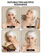 [White] SilkSilky  Sleep Cap 007