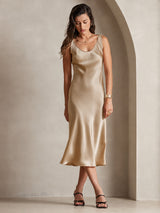 [Champagne Gold] SilkSilky  Sleeveless Dress 003