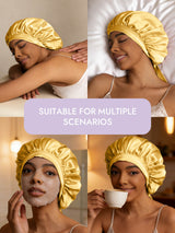 [Champagne] SilkSilky  Sleep Cap 006