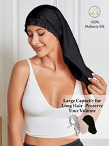 [Black] SilkSilky  Sleep Cap 001