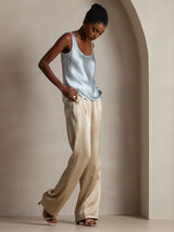 [Light Blue] SilkSilky  Sleeveless Camisole Top 006