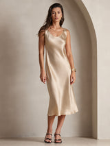 [Champagne Gold] SilkSilky  Sleeveless Dress 001