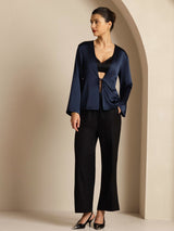 [Dark Blue] SilkSilky  Long Sleeve Women's Outerwear 004
