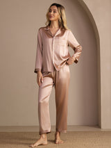[Tuscany] SilkSilky  Long Sleeve Lapel Collar Women's Pajamas 001