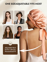 [Coral Pink] SilkSilky  Sleep Cap 005