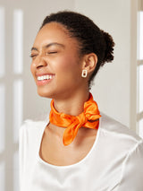 [Orange] SilkSilky  Scarf 002
