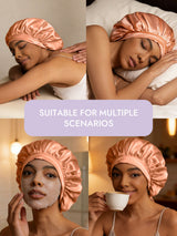 [Coral Pink] SilkSilky  Sleep Cap 006