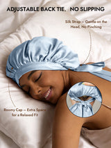 [Light Blue] SilkSilky  Sleep Cap 004