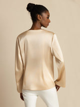 [Champagne] SilkSilky  Long Sleeve Women's Outerwear 002