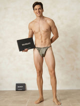 [Olive Green] SilkSilky  Men's Underwear 007