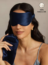 [Dark Blue] SilkSilky  Eye Mask 001