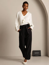 [Black] SilkSilky  Women's Pants 003