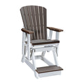 Fan Back Balcony Glider in Brazilian Walnut on a White Base