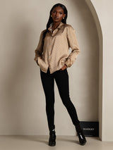[Floral] SilkSilky  Long Sleeve Lapel Collar Women's Shirts 007