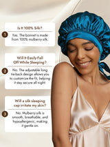 [Teal] SilkSilky  Sleep Cap 007
