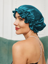[Teal] SilkSilky  Sleep Cap 002