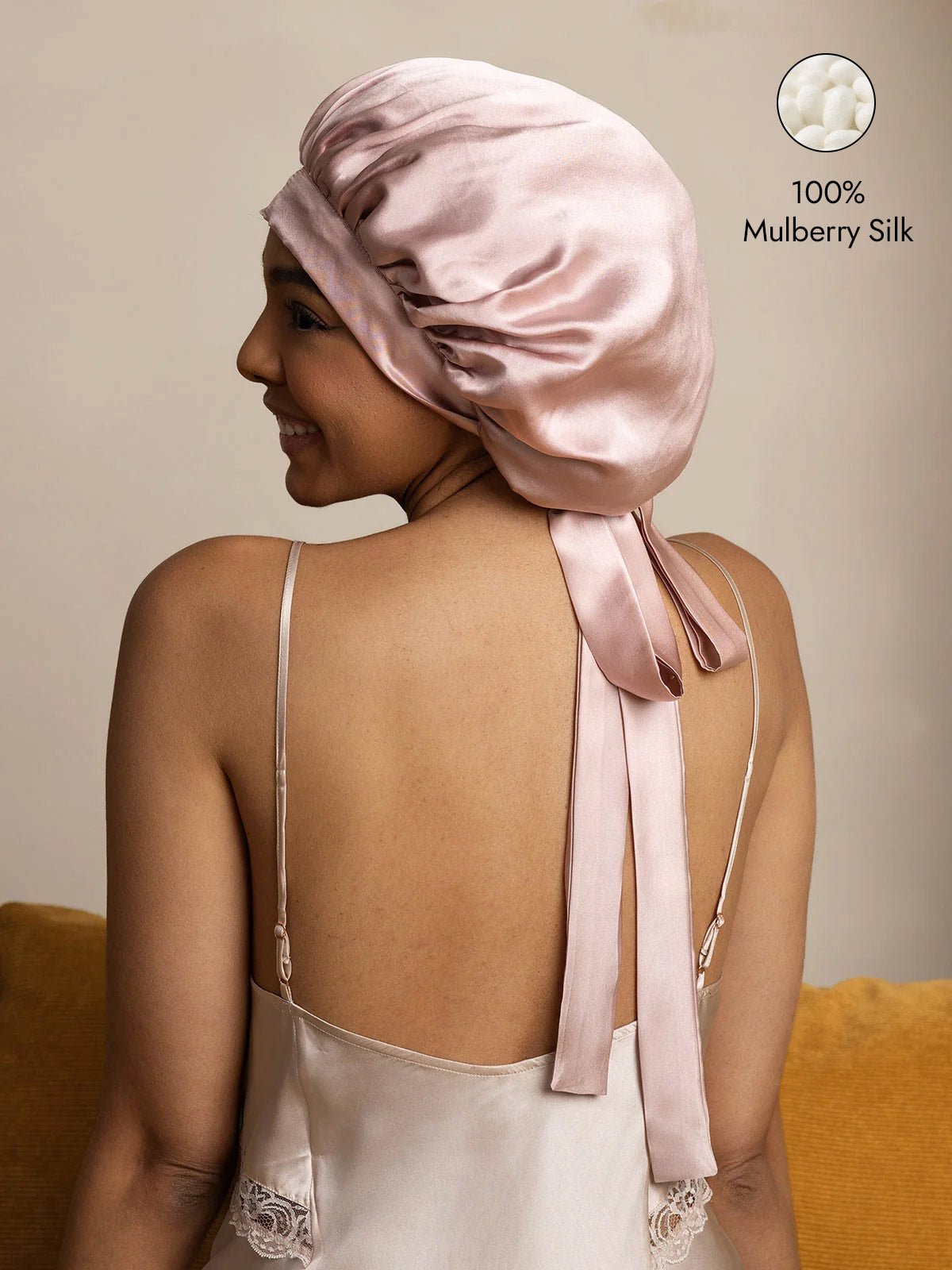 [Pink] SilkSilky  Sleep Cap 001
