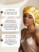 [Champagne] SilkSilky  Sleep Cap 007