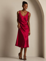 [Wine] SilkSilky  Sleeveless Dress 003