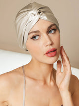 [Beige] SilkSilky  Sleep Cap 001