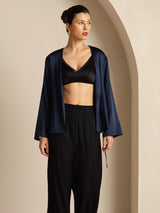 [Dark Blue] SilkSilky  Long Sleeve Women's Outerwear 005